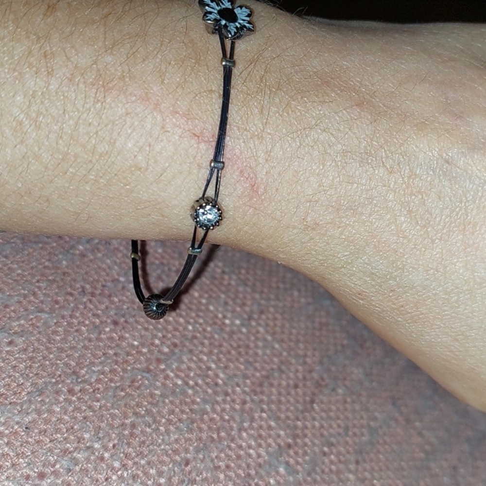 Artisan Wire Bracelet with Sterling Silver Charms